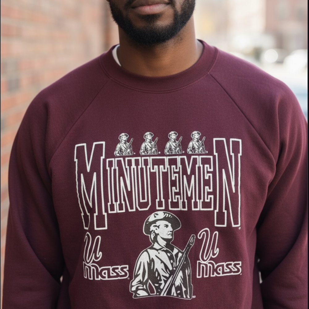 Tultex Maroon Minutemen Crewneck Sweater